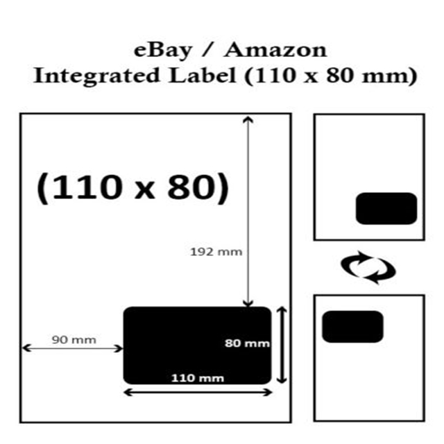 8,000 Integrated label 80x110 A4 laser / Inkjet